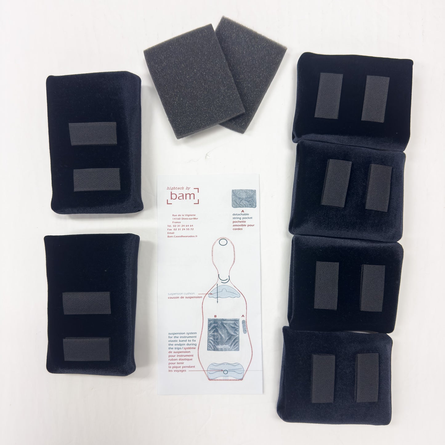 Set of cushions for cello case